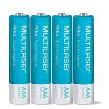 Pila Recargable AAA 1000mAh x4 Multilaser (CB050)