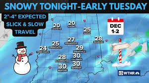Indiana Snow and Slick Conditions Expected Overnight