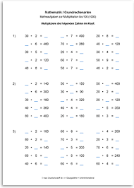 Klasse für mathematik an der grundschule. Multiplikation Mit Vielen Nullen Arbeitsblatter