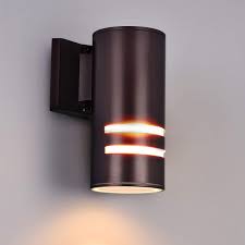 Arlington black outdoor wall light to the compare list. Buy Outdoor Wall Light Bling Exterior Lighting Etl Listed Aluminum Waterproof Wall Mount Cylinder Design Up Down Light Fixture For Porch Backyard And Patio Brown Outdoor Wall Sconce Brown Online In Taiwan