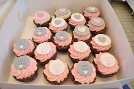 Pink Grey And White Baby Shower Cupcakes Baby Shower Cupcakes Pink Baby Shower Cake Baby Shower Cupcake Cake