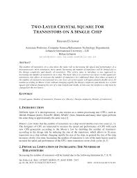 Pdf Two Layer Crystal Square For Transistors On A Single Chip