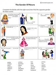 Kids Pages Nouns Gender Nouns Worksheet Worksheets Gender