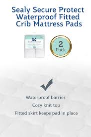 Sealy Secure Protect Waterproof Crib Toddler Mattress Pads 2pk Crib Mattress Pad Mattress Pads Toddler Mattress