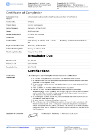 Certificate of completion template is a legal certificate provided by an architect or engineer specifically mentioning a particular construction project has been completed. Letter Of Completion Of Work Sample Use Or Copy For Yourself