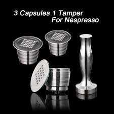 Capmesso reusable nespresso coffee pods. Stainless Steel Reusable Capsules Nespresso Refillable Pods Filtros De Cafe Maquina De Capuchino Acero Inoxidable