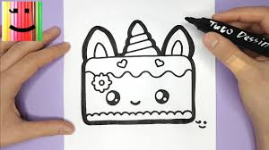 Coloriage chat vraiment mignon kawaii dessin from coloriage.info. Comment Dessiner Et Colorier Un Gateau Licorne Trop Mignon Youtube