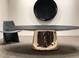 Luigi saccardo, dining table model 'ufo', metal and glass, italy, 1970s sculptural postmodern dining table or desk, named ufo, by luigi saccardo the base consists of two legs which are formed of two. Ufo Table Emmemobili Italian Designer Luxury Furniture