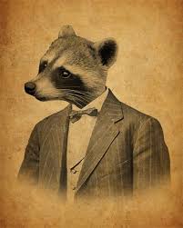 Raccoon In A Suit Portrait 8x10 Art Print Etsy 8x10 Art Prints Art Raccoon