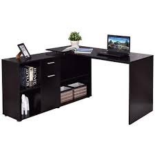 Rotating L Shape Computer Desk Corner Pc Laptop Table Writing Study Workstation Black Laptop Table Computer Desk Corner Computer Desk