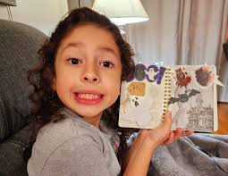 Grandson shares colored monsters for happiness