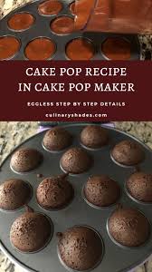 8 tbsp,baking powder:1 tsp,vanilla essence: Eggless Chocolate Cake Pops In Cake Pop Maker Culinary Shades