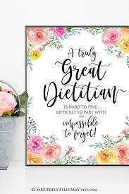 Dietitian Appreciation Gift Inspiring Dietetics Office Wall Etsy Appreciation Printable Goodbye Gifts Wall Art Gift