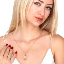 Wholesale 925 sterling rose gold plated dandelion necklace