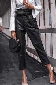 Blouson style jean en cuir. Pantalon En Cuir Femme Pantalons Cuir Noir Cuir City