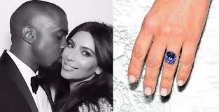 The cost of some of these diamonds could feed a small country! Kim Kardashian Engagement Ring Blue Sapphire The Natural Sapphire Company Blog