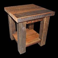 Pin By Karl Sorensen On Western Living Room Rustic End Tables Barn Wood Wood End Tables