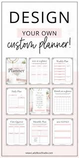Blush Planner Templates Canva Indesign Lady Boss Studio In 2020 Planner Template Create Your Own Planner Planner Pages