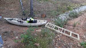 This inexpensive diy kayak cart will save your back and cost about 30 bucks. Diy Kayak Roller Launch Ramp And Load Ramp Youtube