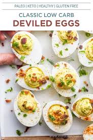 Easy Deviled Eggs Recipe With Bacon Keto Friendly Recipe Egg Recipes Recipes Deviled Eggs Recipe Easy