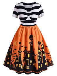 Achetez les dernières robes vintage de grandes tailles à prix bas, et découvrez nos nouveautés formelles et de bal quotidiennes à rosegal.com. Robe Pin Up D Halloween Vintage De Grande Taille En Pumpkin Orange Rosegal Com France