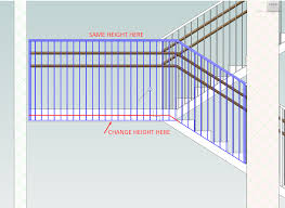 Deck stair railing should measure at least 34 inches high. Railing For A Stair Change The Placement Of The Bottom Autodesk Community Revit Products