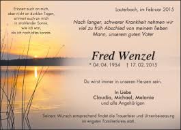 Kondolenzbuch von Fred Wenzel