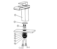 How to install a faucet. Installation Instructions For Led Waterfall Spout Bathroom Sink Faucet Mixer Tap Gold Finish