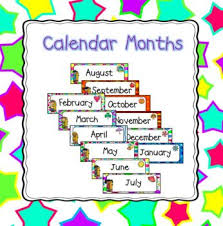 Colorful Calendar Months Coloring Calendar Monthly Calendar Calendar