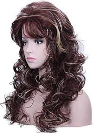 Deifor Women 80s Rocker Wigs Long Curly Heat Resistant Synthetic Natural  Looking Hair for Cosplay(Brown Mix Blonde) : Clothing, Shoes & Jewelry