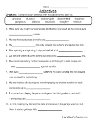 English Worksheets Have Fun Teaching Adjective Worksheet Adjectives Adjectives Exercises