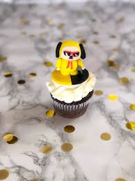 Chimmy Bt21 Cupcake Topper Cupcake Toppers Fondant Cupcake Topper Fondant Cupcakes