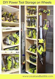 Diy Power Tool Storage Unit On Wheels Power Tool Storage Tool Storage Diy Tool Storage Cabinets