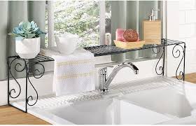 expandable over sink shelf kitchen
