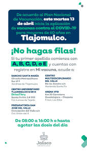 Si la plataforma se desconectó a medio registro, este se fue guardando de forma automáticamente, por lo que al. Secretaria De Salud Jalisco On Twitter Atencion Tlajomulco Y Elsalto Tenemos Buenas Noticias El Dia De Manana Arrancamos Con La Vacunacion A Los Adultos Mayores Aplicando La Primera Dosis De Vacuna Pfizer