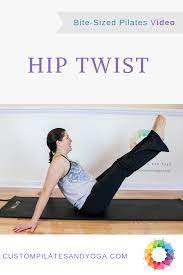 Hip Twist Is One Of The Original Pilates Mat Exercises It Features Circumduction At The Hip Joint Which Is The Best Pilates Mat Pilates Workout Pilates Video