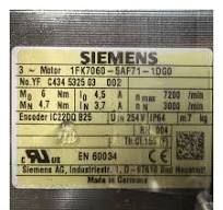 SIEMENS Servo Motor 1FK7060-5AF71-1DG0