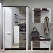 Frei hängend befindet sich die garderobe an der decke, deren höhe man ebenfalls frei wählen kann. Set Komplett Garderobe Mit Schrank Sitzbank Assenda 3 Teilig Garderoben Set Flur Mobel Sitzbank Weiss