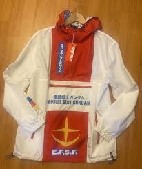 GUNDAM PACKABLE ANORAK Atsuko Hooded Windbreaker Jacket Sz M | eBay