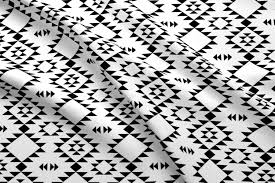 Black And White Fabric Pattern Colorful Fabrics Digitally Printed By Spoonflower Navajo Black And White Fabric Patterns Tribal Fabric Black And White