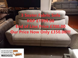 Seater fabric sofa, slight scuff