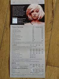 Our Hair Price List Hair Salon Price List Beauty Price List Ideas Salon Price List