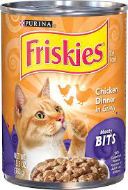 Friskies Meaty Bits Chicken Dinner In Gravy Canned Cat Food 5 5 Oz Case Of 24 Chewy Com Friskies Purina Friskies Canned Cat Food