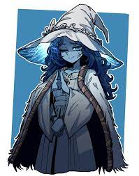 My take on a stylized Lady Ranni, aka our blue waifu : r/Eldenring
