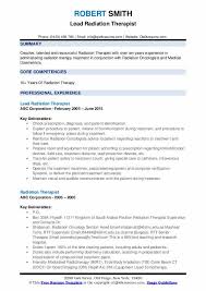 Radiation Therapist Resume Samples Qwikresume