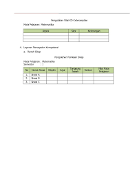 Instrumen Penilaian Sikap Pengetahuan Dan Ketrampilan Microsoft Excel Microsoft Periodic Table