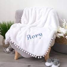 Personalised White Faux Fur Baby Blanket By 1st Birthday Gifts Notonthehighstreet Com