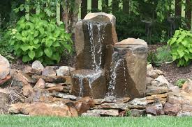Garden Rock Fountain Rock Fountain Water Features Landscaping With Fountains