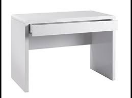 Lufeiya small computer desk white writing table for home office small spaces 31 inch modern student study laptop pc desks with gold legs storage bag headphone hook,white gold 4.7 out of 5 stars 1,538 $54.98 $ 54. Small White Desk With Drawers Youtube