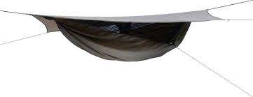 The canopy rainfly can be rigged at any angle for maximum protection, rolled up, or used separately. Hennessy Hammock Explorer Deluxe Asym Zip Hammock Rei Co Op